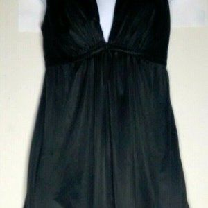Natori Black Pajama Top Camisole V-neck Satin Soft S
